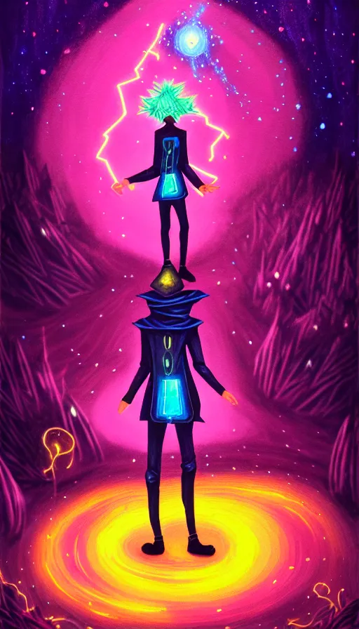 Prompt: Heartbroken wandering mage-duelist on the endlessly long and rainy forested road on the outskirts of the cosmic city. A concept of Melancholic Euphoric heartshine in the crush of oblivion. The vibrancy of nouveau is gilded with hollow-wishes. Trending on ArtStation. Vivid Pastel Gouache Ink Painting.