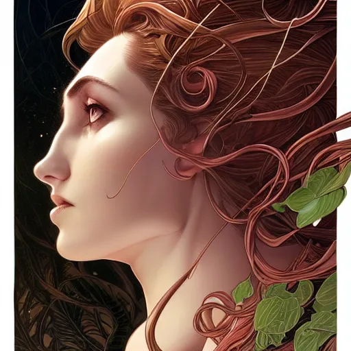 Image similar to a beautiful detailed front view portrait of a woman with ornate growing around, ornamentation, sculpture, elegant, luxury, beautifully lit, artgerm, joshua middleton comic cover art,