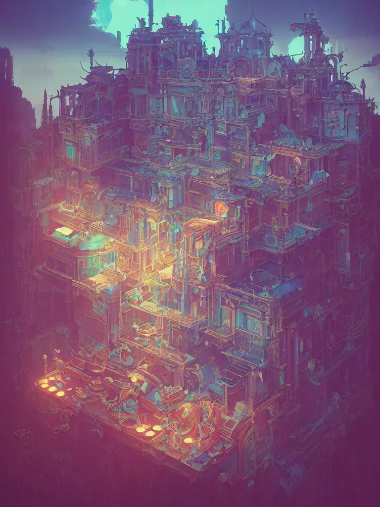 Image similar to retro arcade cabinet, moody::alejandro jodorowsky, studio ghibli, beeple and James Gilleard and Justin Gerard :: ornate, dynamic, particulate, intricate, elegant, highly detailed, centered, artstation, smooth, sharp focus, octane render, 3d