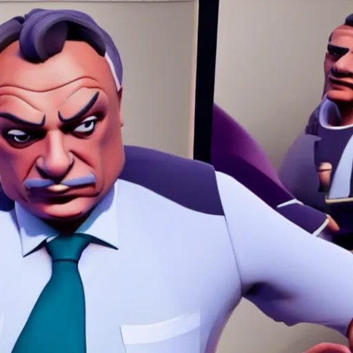 Image similar to Viktor Orban in Fortnite doing the Floss