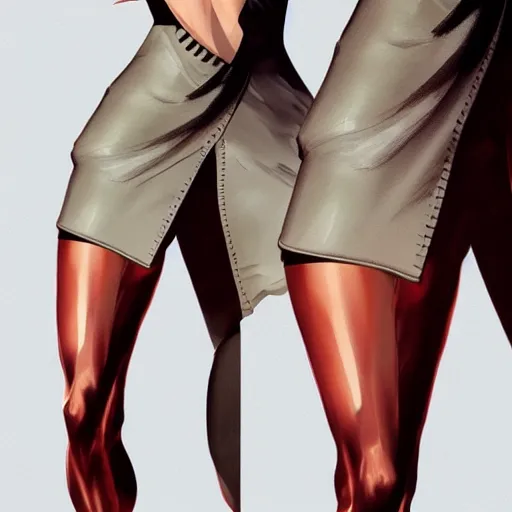 Image similar to Close up of Gwyneth Paltrow in a skirt and tights, detailed legs, by artgerm, artstation, deviantart