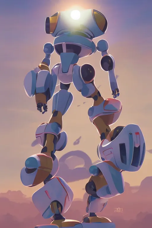 Image similar to metabots medabots medarotto medarot robot minimalist comics, behance hd by jesper ejsing, by rhads, makoto shinkai and lois van baarle, ilya kuvshinov, rossdraws global illumination ray tracing hdr radiating a glowing aura