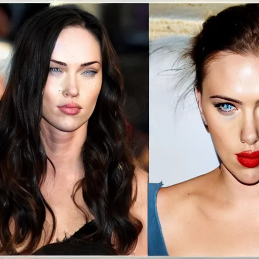 Prompt: an actress that is a cross between megan fox and scarlett johansson