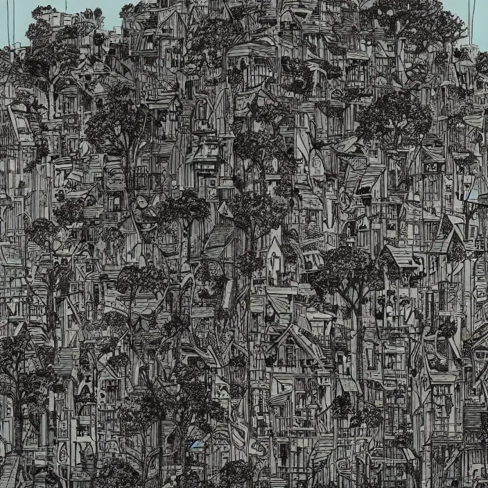 Prompt: a building in a landscape, by james jean