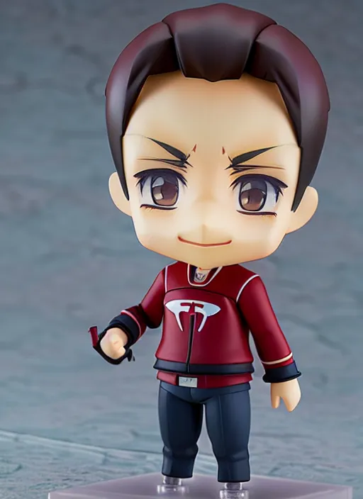 Image similar to a anime nendoroid of elon musk, car tesla 3, figurine, product photo, osamu tezuka, macoto takahashi, chibi, q posket, 8 k realistic, 3 d, cryengine, exquisite, two hands, smile, focus, symmetrical face, artstation, frostbite 3 engine