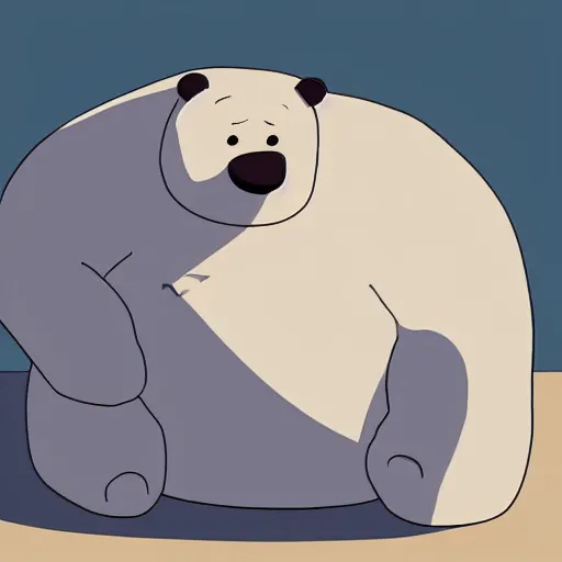 Image similar to ice bear from we bare bears