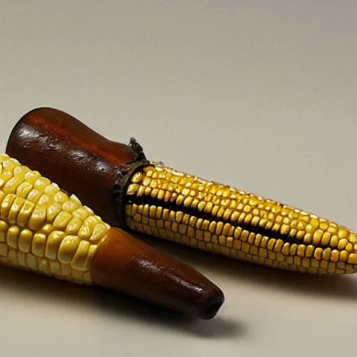 Image similar to a corn cob pipe in different makes, varying art styles, close - ups, varying angles, frames