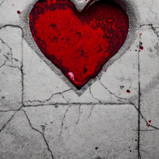 Image similar to dead teenager in an heart shaped blood stain