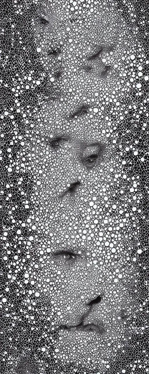 Image similar to cell shaded optical illusion by dan hillier and ikeda royji