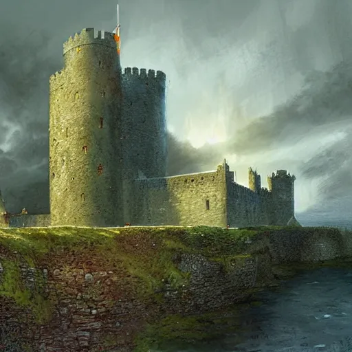 Image similar to castle of carrickfergus in ireland by marc simonetti