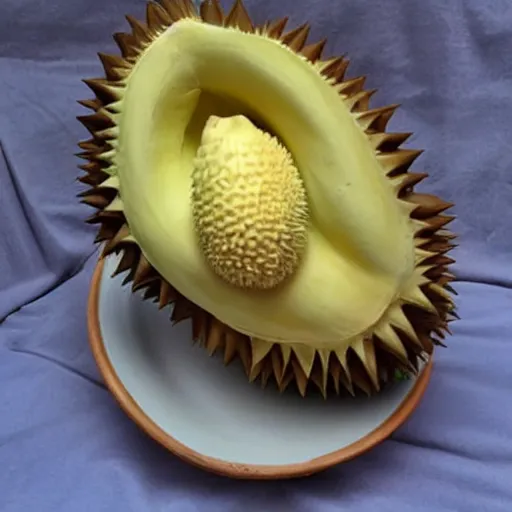 Image similar to singer with durian as a face