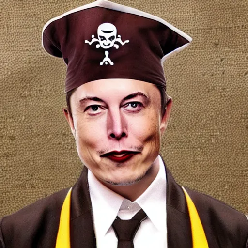 Image similar to pirate elon musk