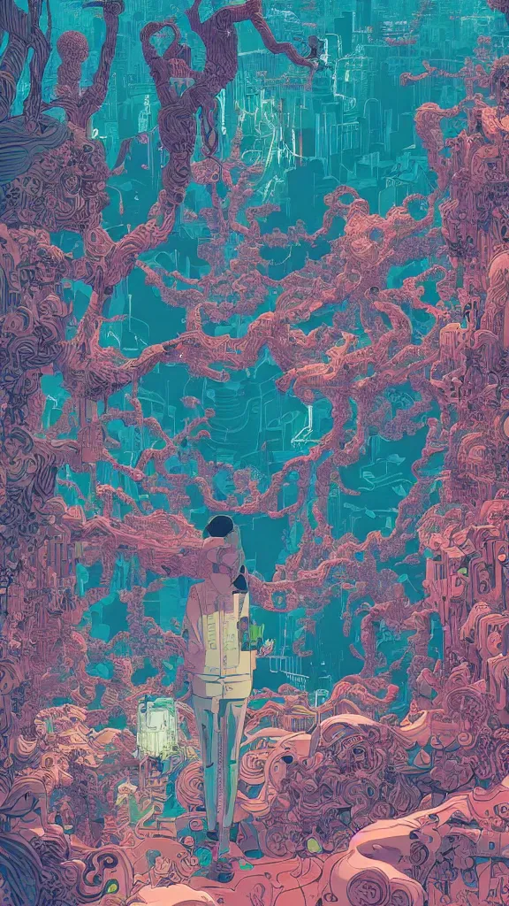 Image similar to Wonderland, Intricate ultradetailed illustration by Tomer Hanuka, by Victo Ngai, by Beeple