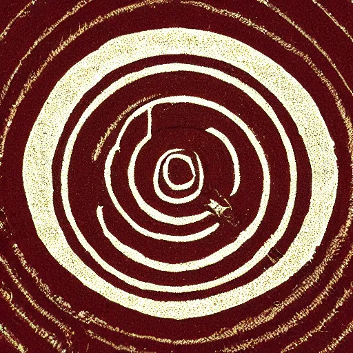 Prompt: aeriel view photography of crop circle forming a wine bottle drawn in the crop