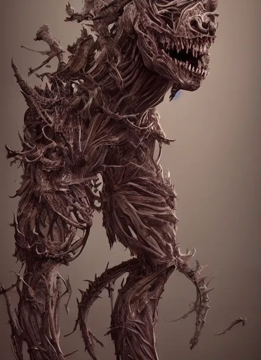 Prompt: full body and head monster anatomy, ross tran, anatomical, highly detailed sculpture, intricate detailed, ommatidia, 8 k, cinematic atmosphere, post - processing