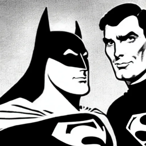 Image similar to adam west batman teams up with superman on the 1 9 6 6 batman tv show