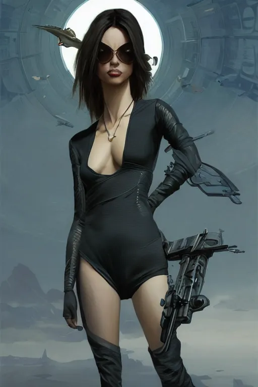 Image similar to gta yoshi as aeon flux profile picture by greg rutkowski, dynamic pose, flat matte painting, intricate, futuristic, fantasy, elegant, by stanley artgerm lau, greg rutkowski, thomas kindkade, alphonse mucha, loish, norman rockwell, fantasy lut, asymmetric, long hair, retro computer graphics, video game, fluid lines,