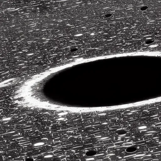 Prompt: a black hole sucking the whole solar system, photo taken from the moon by an astronaut