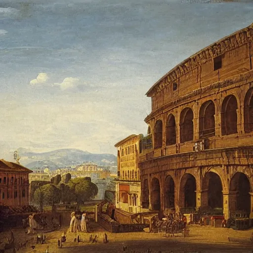 Image similar to the view of a breakfast, buildings in rome by martinus rørbye