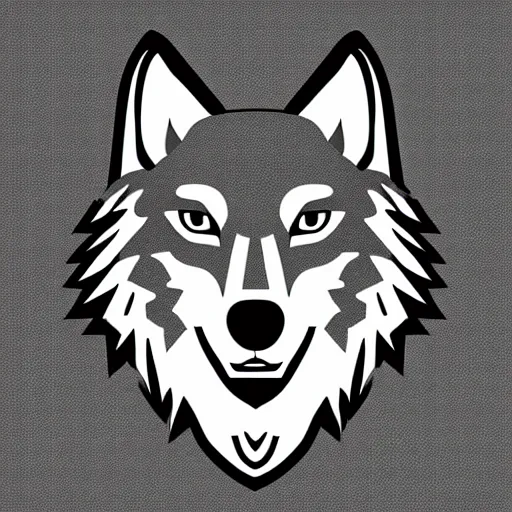 Image similar to a premium vector logo of a wolf. Hockey team logo