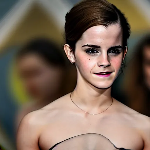 Image similar to emma watson in squid game, full body shot, highly - detailed, sharp focus, award - winning