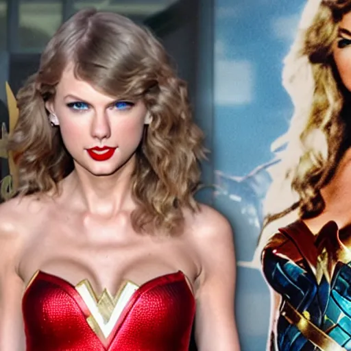 Prompt: Taylor Swift as Wonder Woman