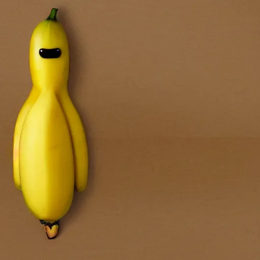 Prompt: banana duck 8k high resolution, super detailed peeled!!! banana with duck beak and small dot eyes. The banana is peeled!!!