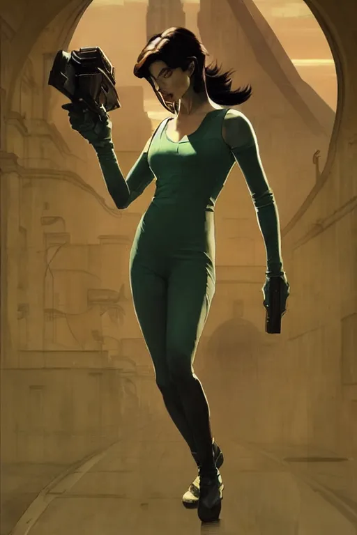 Prompt: gta luigi from mario as aeon flux profile picture by greg rutkowski, dynamic pose, flat matte painting, intricate, futuristic, fantasy, elegant, by stanley artgerm lau, greg rutkowski, thomas kindkade, alphonse mucha, loish, norman rockwell, fantasy lut, asymmetric, long hair, retro computer graphics, video game, fluid lines,