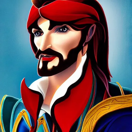 Prompt: a portrait of captain hook, extremely detailed multiple unique different art styles.
