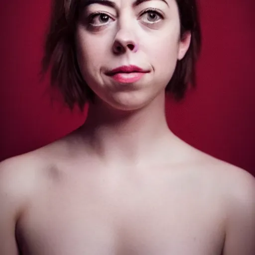 Image similar to a masterpiece portrait photo of a beautiful young woman who looks like a manic pixie dream girl mary aubrey plaza, symmetrical face