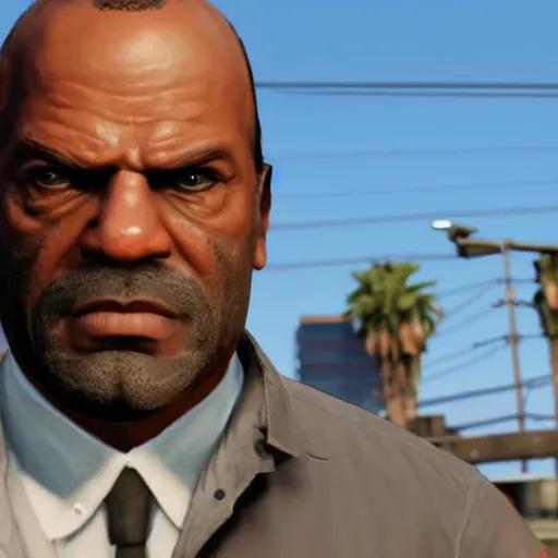 Prompt: high the pain harold in gta 5, unreal engine 5 detail, by gta 5