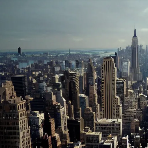 Prompt: New York city in the movie Inception, professional cinematography, CGI