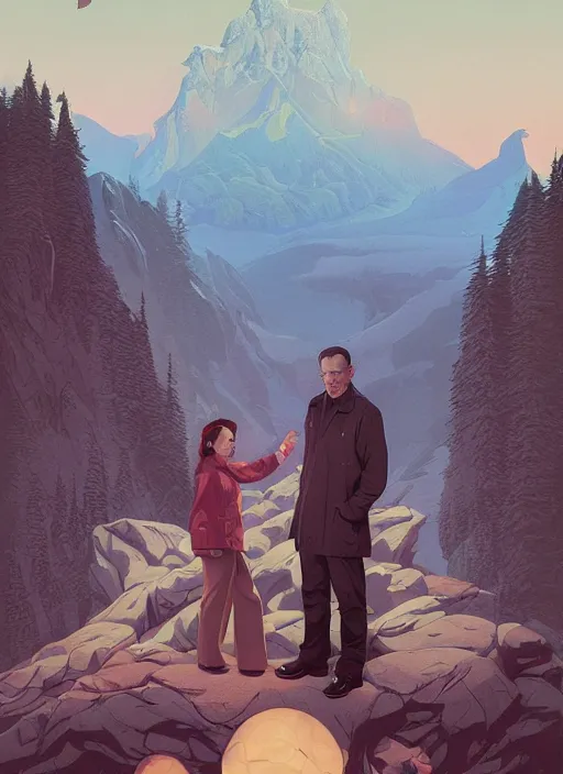 Prompt: Twin Peaks poster artwork by Michael Whelan and Tomer Hanuka, Karol Bak, Rendering of Shelly and Bobby reconcile their love, from scene from Twin Peaks, clean, full of details, by Makoto Shinkai and thomas kinkade, Matte painting, trending on artstation and unreal engine