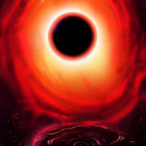 Prompt: Black Hole consuming a star, digital art, realistic, detailed, artstation