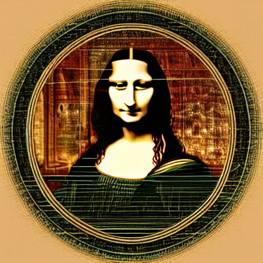 Image similar to fractal psychedelic Mona Lisa