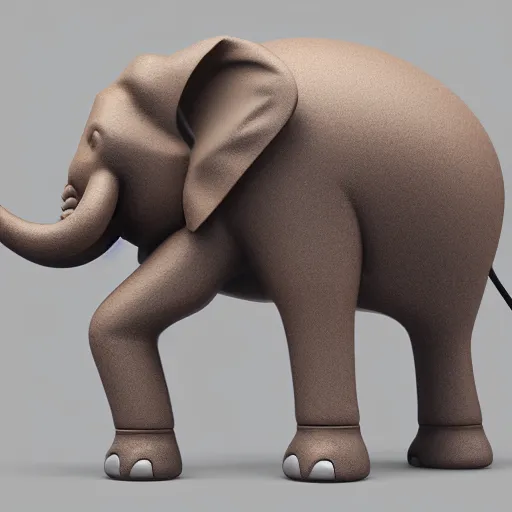 Prompt: elephant imbued with electricity, spotlight + subsurface scattering + octane render