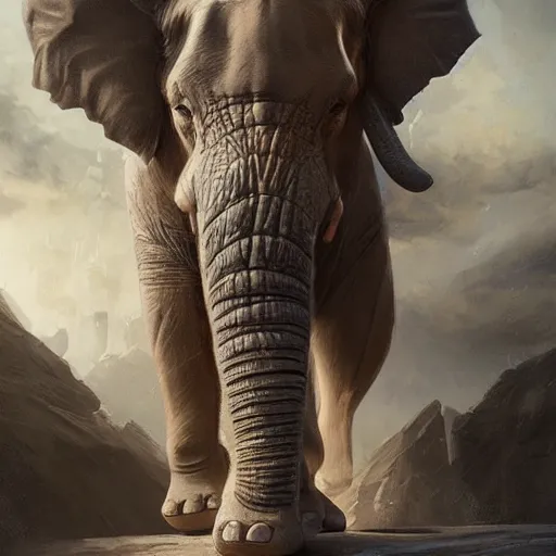 Image similar to a commission of a muscular athropomorphic half human half elephant,digital art,art by greg rutkowski,charles bowater,ross tran,hyperdetailed,detailed face,photorealistic,professional lightimg,dramatic,cool,award winning,2022,victorian,trevor henderson