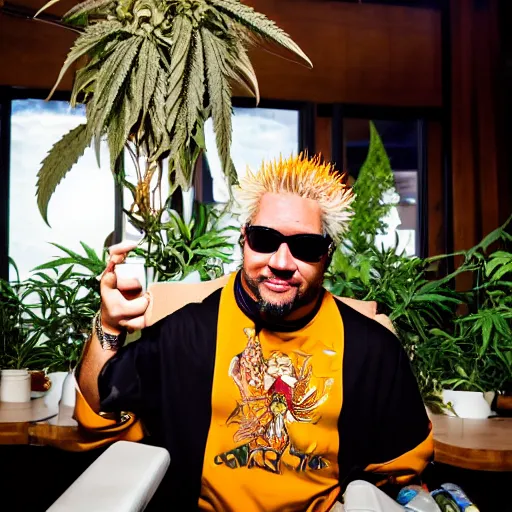 Prompt: Pope Guy Fieri of flavornation cannabis buffet Smithsonian institution photography by Anderson Paak.