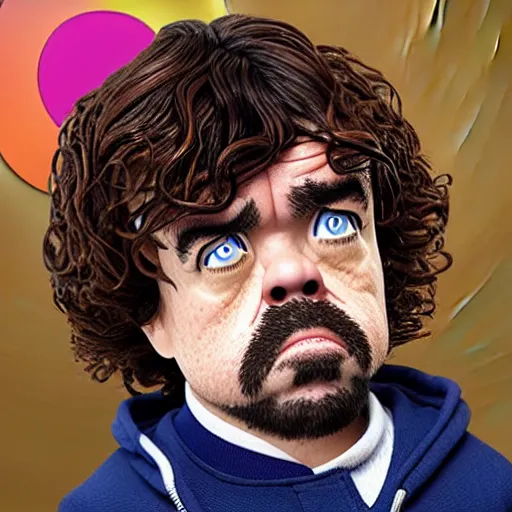 Image similar to peter dinklage as a pixar character