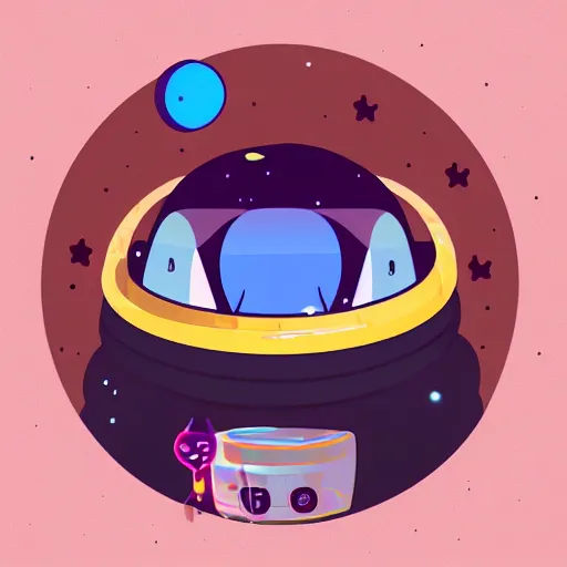 Image similar to cute furry alien 👾 racing 🏁 on mars, style by kurzgesagt