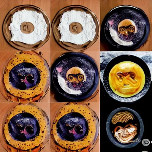 Prompt: edible george clooney made step by step, from the beautiful'how to make food art step by step collection ', dslr