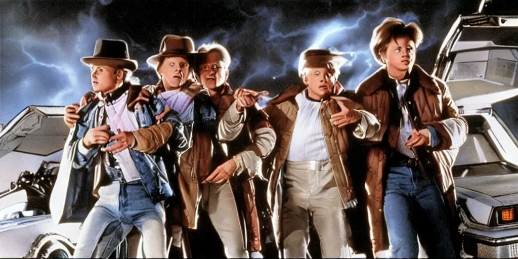 Prompt: a still from Back to the future 4