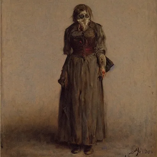 Image similar to zombie by alfred stevens