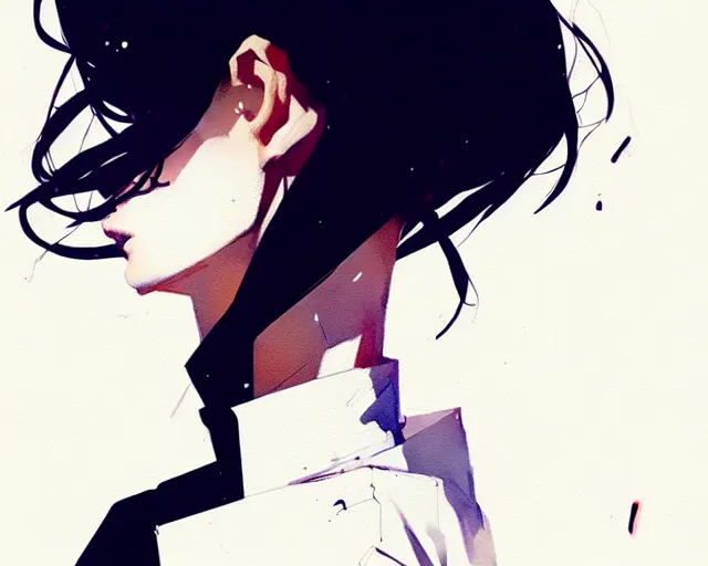 Image similar to a ultradetailed full body portrait of a woman dressed in a white shirt with a tie, by conrad roset, greg rutkowski and makoto shinkai trending on artstation