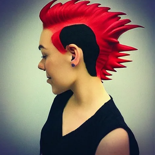 Prompt: “fire breathing dragon, shaved hair design”