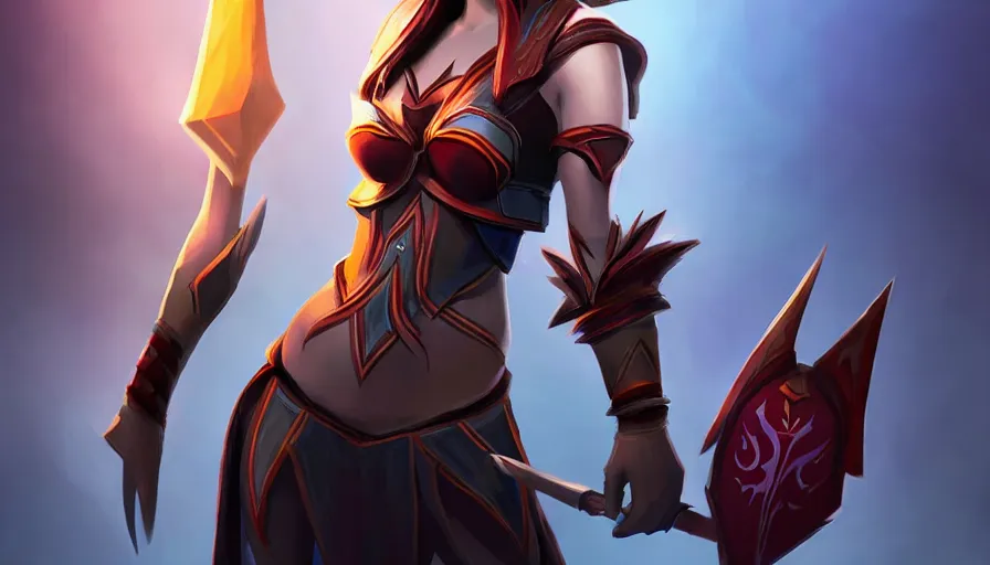 Image similar to anya taylor - joy as dota 2 game character, symmetrical, dota 2 concept art, character design, ultra hd