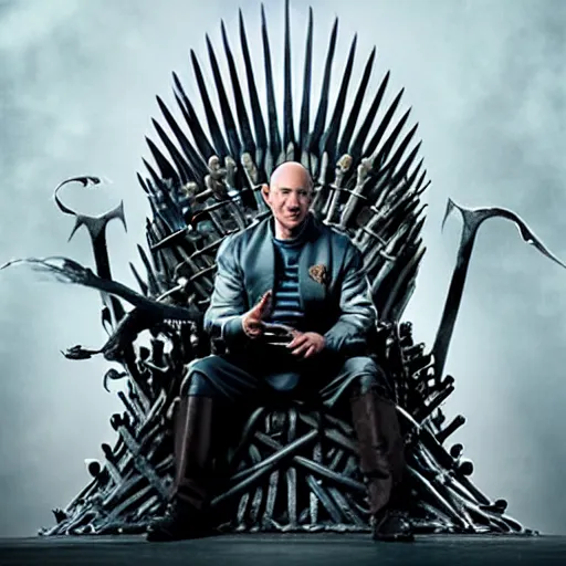 Prompt: jeff bezos as voldemort sitting on the iron throne, au naturel, hyper detailed, digital art, trending in artstation, cinematic lighting, studio quality, smooth render, unreal engine 5 rendered, octane rendered, art style by klimt and nixeu and ian sprigger and wlop and krenz cushart.