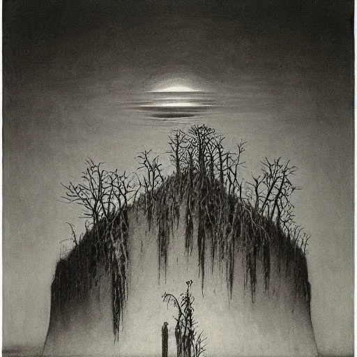 Prompt: 🍁 by zdzisław beksinski