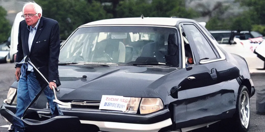 Prompt: bernie sanders, initial d