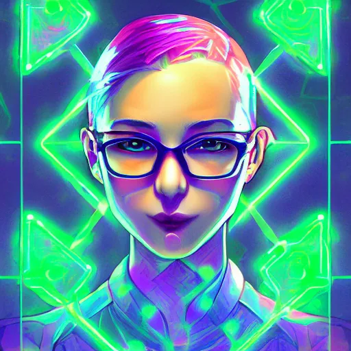 Image similar to skill magic geek inside matrix deepdream radiating a glowing aura stuff loot legends stylized digital illustration video game icon artstation lois van baarle, ilya kuvshinov, rossdraws,